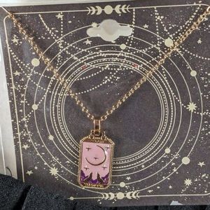 NWT  Tarot Card Necklace - THE MOON